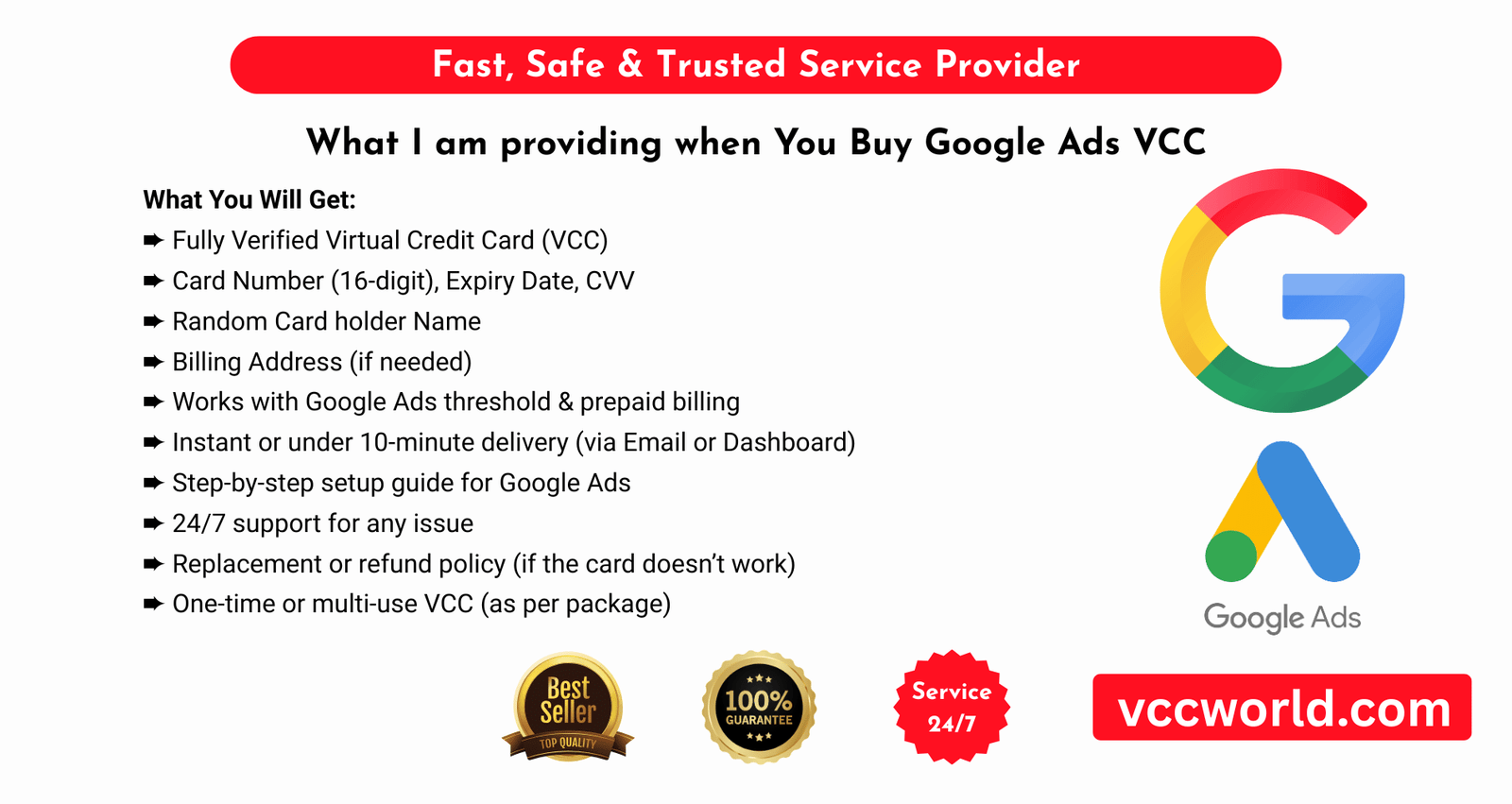 Buy Verified VCC for Google Ads 2025