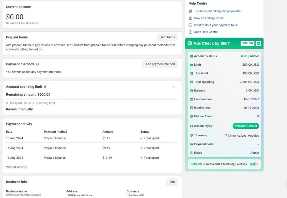 buy $400 facebook ads threshold accounts