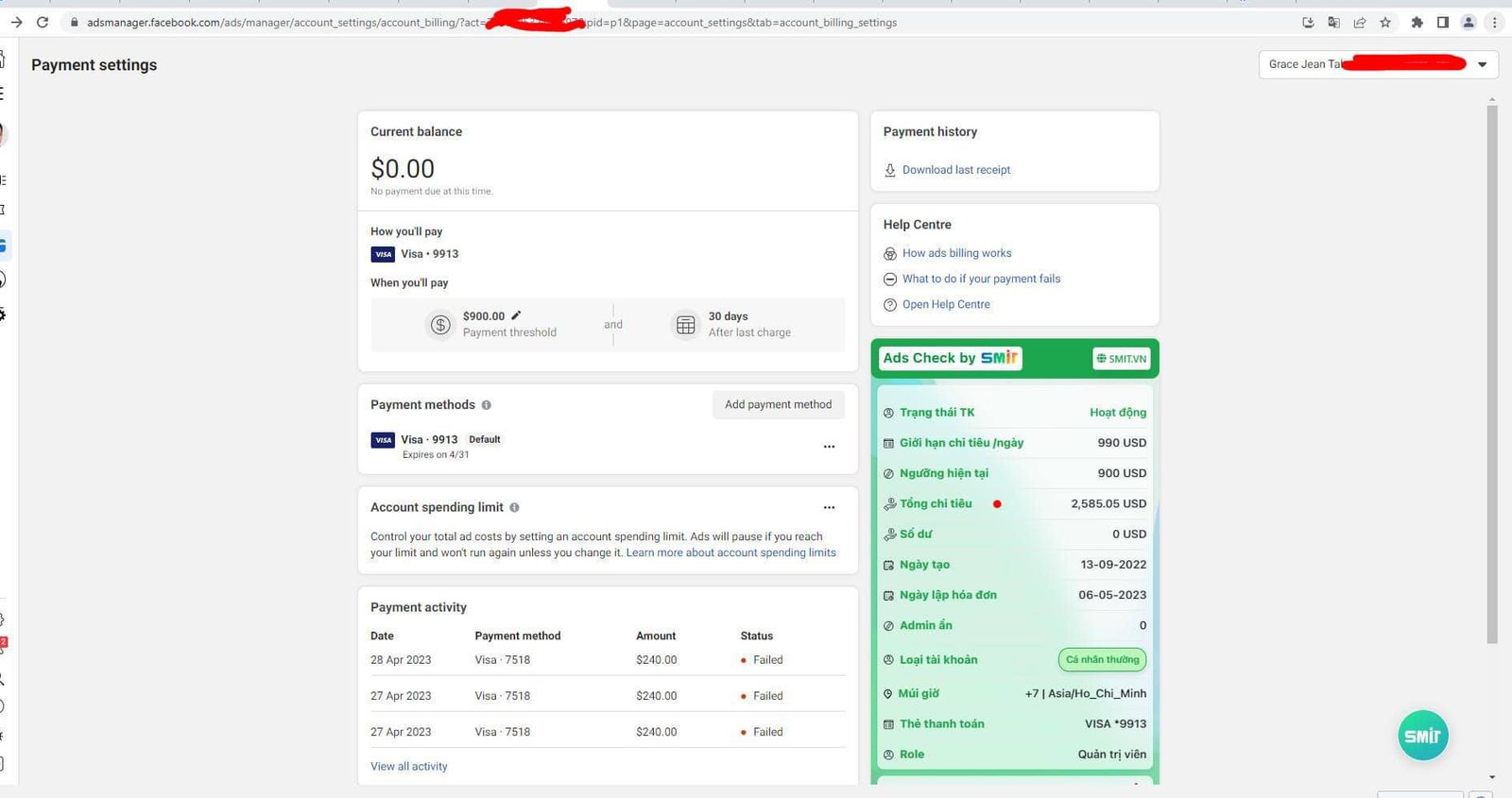 buy $900 facebook ads threshold accounts